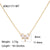 Fashion Heart Shape Stainless Steel Inlay Zircon Pendant Necklace 1 Piece