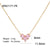 Fashion Heart Shape Stainless Steel Inlay Zircon Pendant Necklace 1 Piece