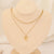 Fashion Heart Shape Stainless Steel Layered Necklaces Gold Plated Pearl Stainless Steel Necklaces 1 Piece