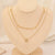 Fashion Heart Shape Stainless Steel Layered Necklaces Gold Plated Pearl Stainless Steel Necklaces 1 Piece