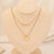 Fashion Heart Shape Stainless Steel Layered Necklaces Gold Plated Pearl Stainless Steel Necklaces 1 Piece