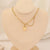 Fashion Heart Shape Stainless Steel Layered Necklaces Gold Plated Pearl Stainless Steel Necklaces 1 Piece