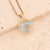 Fashion Heart Shape Stainless Steel Pendant Necklace Gold Plated Artificial Crystal Stainless Steel Necklaces 1 Piece