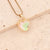 Fashion Heart Shape Stainless Steel Pendant Necklace Gold Plated Artificial Crystal Stainless Steel Necklaces 1 Piece