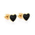 Fashion Heart Shape Stainless Steel Plating Ear Studs 1 Pair