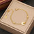 Fashion Heart Shape Stainless Steel Plating Hollow Out Inlay Shell Bracelets Earrings Necklace