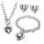 Fashion Heart Shape Stainless Steel Plating Inlay Glass Bracelets Earrings Necklace