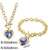 Fashion Heart Shape Stainless Steel Plating Inlay Glass Bracelets Earrings Necklace