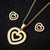 Fashion Heart Shape Stainless Steel Plating Jewelry Set 2 Pieces