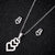 Fashion Heart Shape Stainless Steel Plating Jewelry Set 2 Pieces