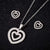 Fashion Heart Shape Stainless Steel Plating Jewelry Set 2 Pieces