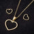 Fashion Heart Shape Stainless Steel Plating Jewelry Set 2 Pieces