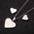 Fashion Heart Shape Stainless Steel Plating Jewelry Set 2 Pieces