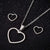 Fashion Heart Shape Stainless Steel Plating Jewelry Set 2 Pieces