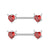 Fashion Heart Shape Stainless Steel Plating Zircon Adhesive Nail 1 Pair