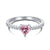 Fashion Heart Shape Sterling Silver Plating Inlay Zircon Rings 1 Piece