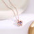 Fashion Heart Shape Titanium Steel Copper Plating Inlay Zircon Pendant Necklace 1 Piece