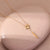 Fashion Heart Shape Titanium Steel Inlaid Gold Pendant Necklace