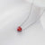 Fashion Heart Shape Titanium Steel Inlay Zircon Necklace