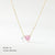 Fashion Heart Shape Titanium Steel Inlay Zircon Necklace