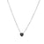 Fashion Heart Shape Titanium Steel Inlay Zircon Pendant Necklace