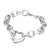 Fashion Heart Shape Titanium Steel Plating Hollow Out Bracelets Earrings Necklace