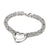 Fashion Heart Shape Titanium Steel Plating Hollow Out Bracelets Earrings Necklace