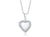 Fashion Heart Shape Titanium Steel Plating Inlay Artificial Diamond Pendant Necklace 1 Piece