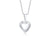 Fashion Heart Shape Titanium Steel Plating Inlay Artificial Diamond Pendant Necklace 1 Piece