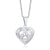 Fashion Heart Shape Titanium Steel Plating Inlay Artificial Diamond Pendant Necklace 1 Piece