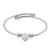 Fashion Heart Shape Titanium Steel Rings Bracelets