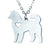 Fashion Heart Shaped Dog Shaped Stainless Steel Necklace