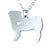 Fashion Heart Shaped Dog Shaped Stainless Steel Necklace