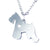 Fashion Heart Shaped Dog Shaped Stainless Steel Necklace