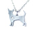 Fashion Heart Shaped Dog Shaped Stainless Steel Necklace