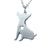 Fashion Heart Shaped Dog Shaped Stainless Steel Necklace