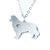 Fashion Heart Shaped Dog Shaped Stainless Steel Necklace