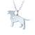 Fashion Heart Shaped Dog Shaped Stainless Steel Necklace