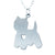 Fashion Heart Shaped Dog Shaped Stainless Steel Necklace