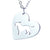 Fashion Heart Shaped Dog Shaped Stainless Steel Necklace