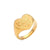 Fashion Heart Stainless Steel No Inlaid Gold Plated Rings