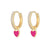 Fashion Heart-shaped Earrings Ear Buckle Drop Oil Copper Earrings