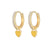 Fashion Heart-shaped Earrings Ear Buckle Drop Oil Copper Earrings