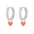 Fashion Heart-shaped Earrings Ear Buckle Drop Oil Copper Earrings