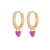 Fashion Heart-shaped Earrings Ear Buckle Drop Oil Copper Earrings