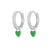 Fashion Heart-shaped Earrings Ear Buckle Drop Oil Copper Earrings