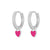 Fashion Heart-shaped Earrings Ear Buckle Drop Oil Copper Earrings