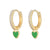 Fashion Heart-shaped Earrings Ear Buckle Drop Oil Copper Earrings