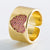 Fashion Heart-shaped Eyes Shell Copper Micro-inlaid Zircon Open Ring