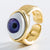 Fashion Heart-shaped Eyes Shell Copper Micro-inlaid Zircon Open Ring